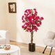 image 3 of COSTWAY 120cm Artificial Bougainvillea Tree Plant Rose Red | One Size