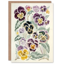 Pansy Flowers Garden Woman Her Birthday Card