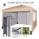 image 4 of MCC Direct Gazebo 3x3 Pop up with Sides Beige | Cream | Beige