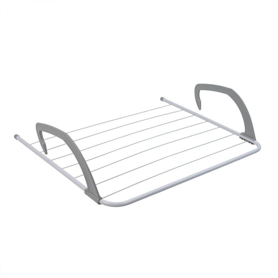 image 1 of JVL Over Door Radiator Clothes Drying Airer-6M, White