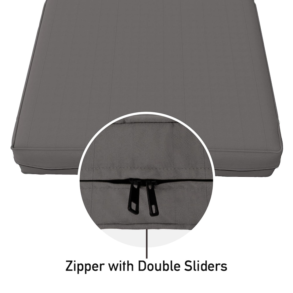 image 1 of Covers&All Square Cushion Slipcover for Patio Couch Sofa Seats Cover only, Pack of 2, 20in D x 20in W, Grey