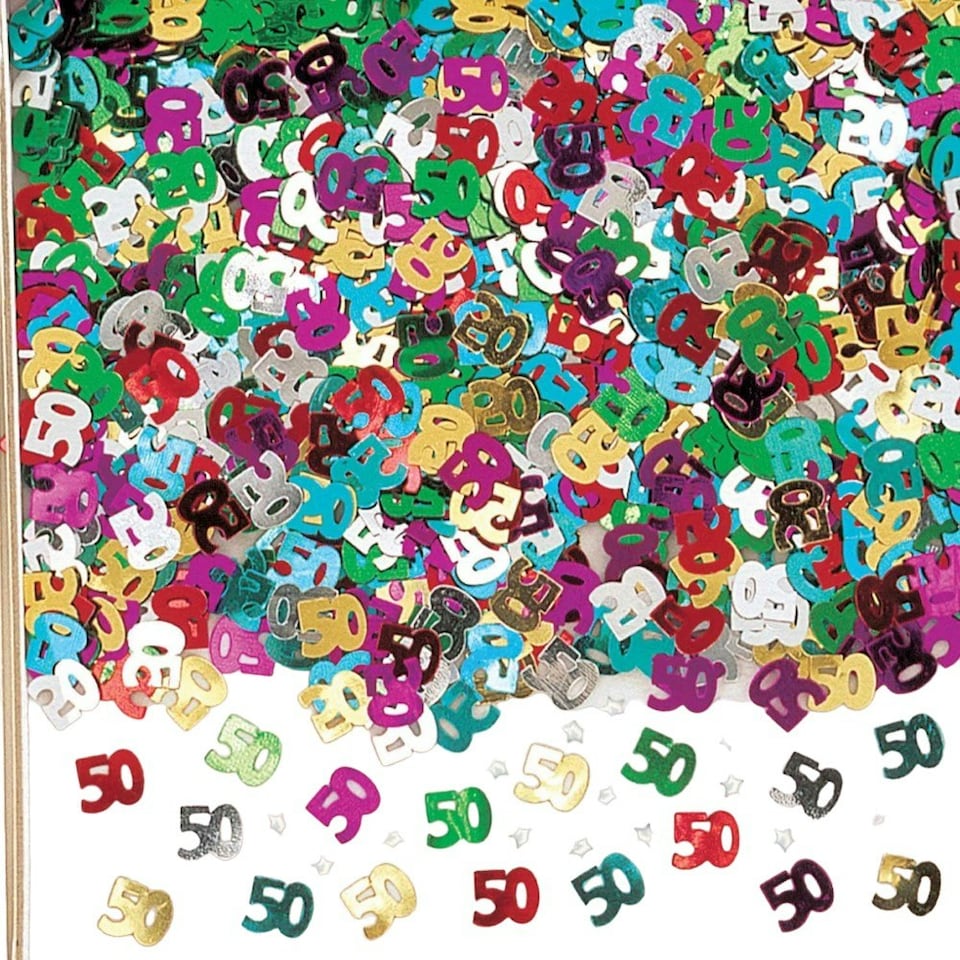 Amscan Metallic 50th Confetti - Multicoloured - One Size