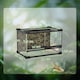 image 3 of PawHut 10L Glass Terrarium, Reptile Vivarium with Stone Background, Black
