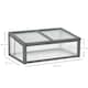 image 7 of Outsunny Square Wooden Outdoor Greenhouse for Plants PC Board 100 x 65 x 40cm