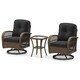 image 4 of COSTWAY 3 Pieces Patio Rattan Bistro Conversation Set Black