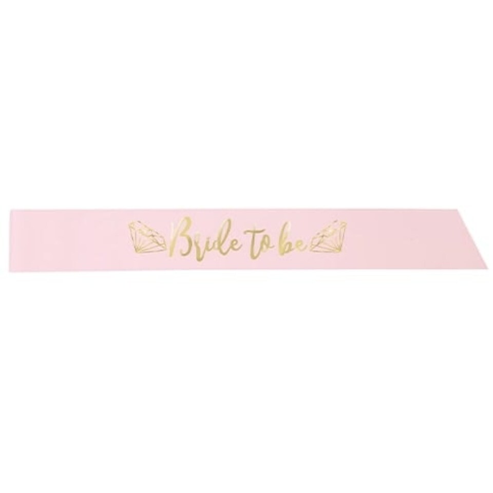 Pink and Gold Bride to Be Hen Party Satin Sash