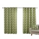 image 4 of Esher Eyelet Curtains - Green - 117cm x 183cm