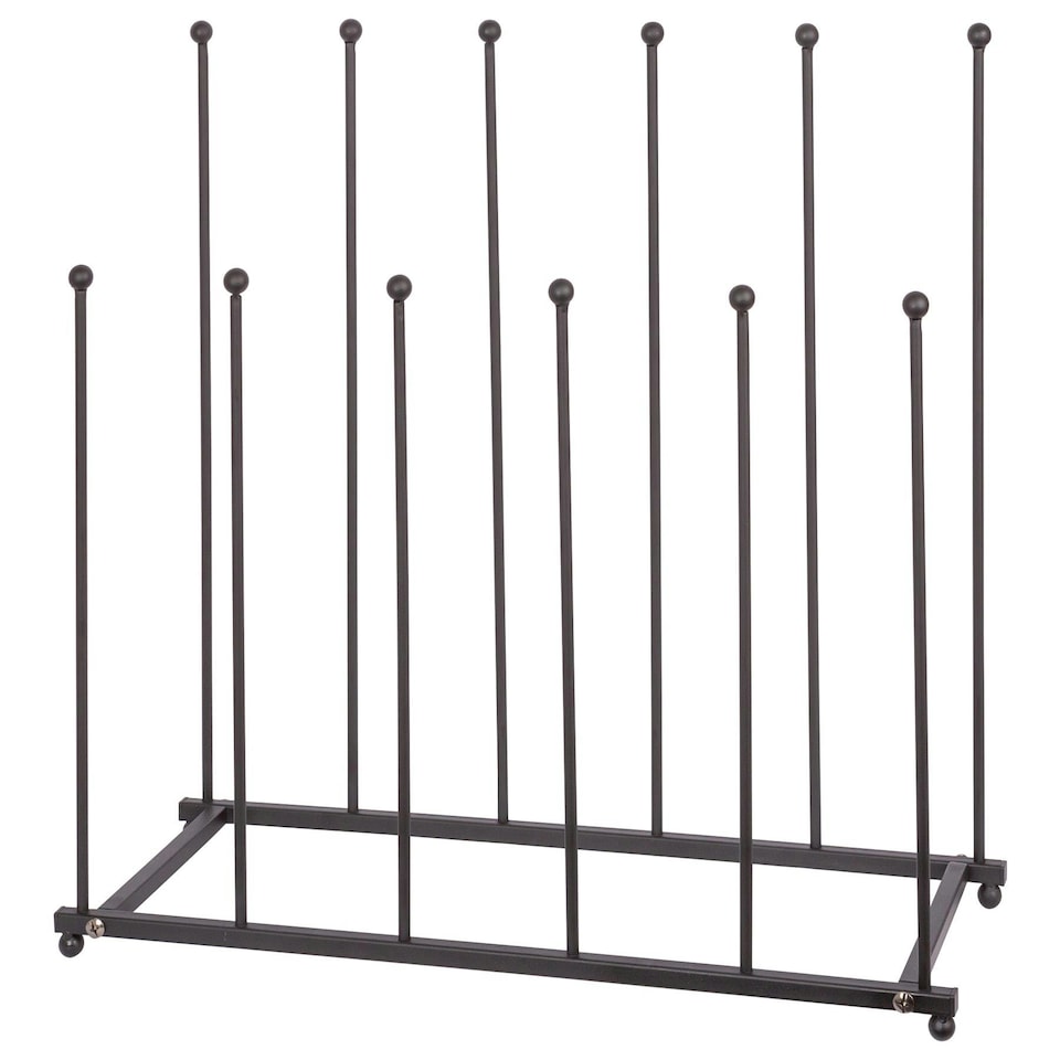 image 1 of Hammer and Tongs Steel Wellington Boot Rack - 6 Pair - Black Black