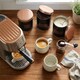 image 3 of Harbour Housewares 3pc Tea Coffee Sugar Canister Set - Round Metal Airtight Kitchen Canister Tin Pots