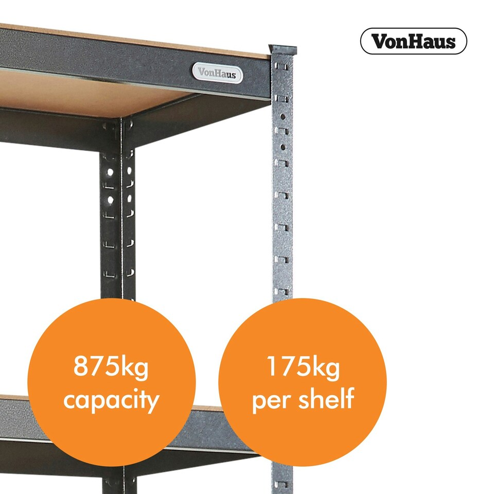 image 1 of VonHaus 3 Step Steel Folding Step Ladder with Anti Slip Feet