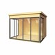 image 1 of Domeo 5 + Domeo 5 Al pack ISO-Log Cabin, Wooden Garden Room, Timber Summerhouse, Home Office - L437.6 x W437.6 x H239.4 cm Brown