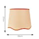 image 8 of ValueLights Dutton Natural Rust Trim Scallop Large Ceiling Lamp Shade | Orange