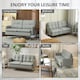 image 6 of HOMCOM Modern Upholstered Two Seater Sofa for Bedroom Living Room Grey