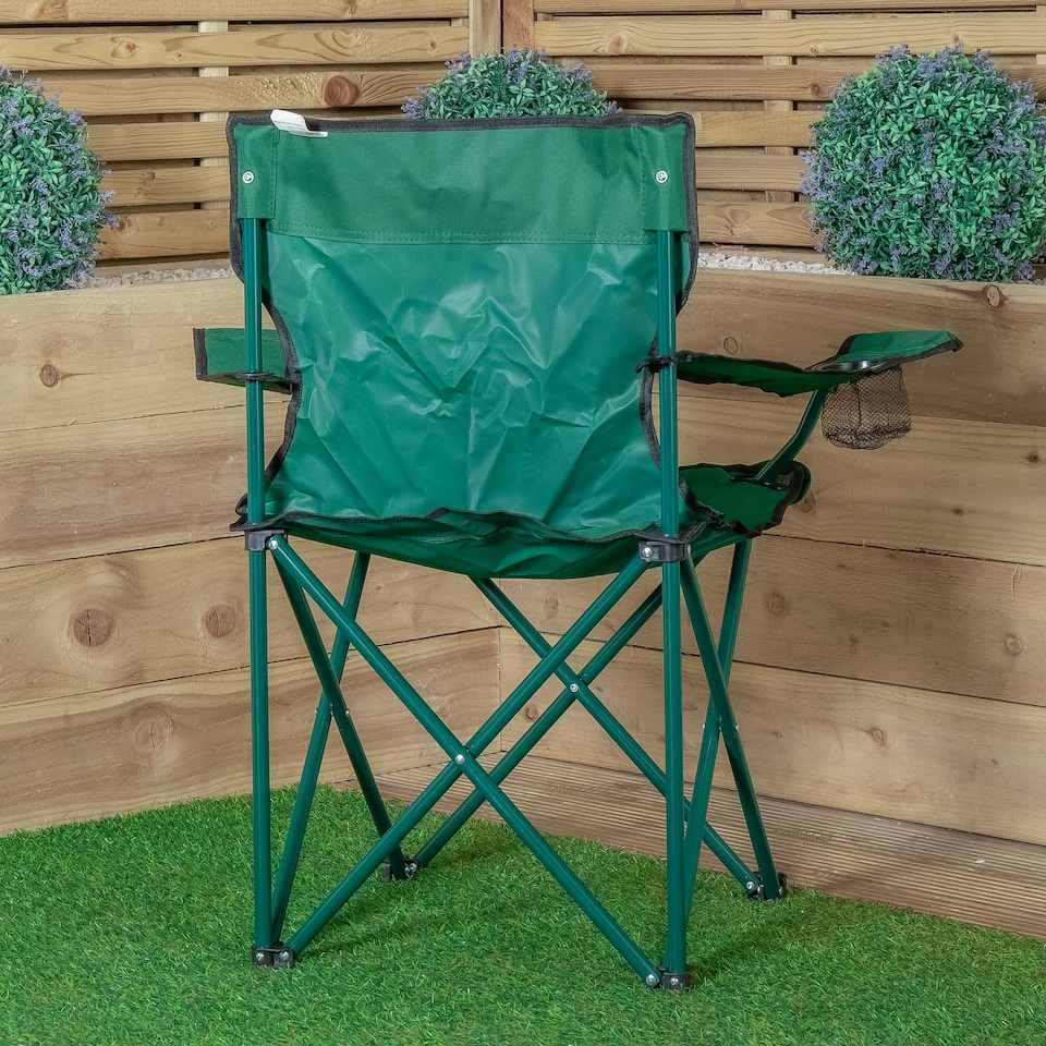 image 1 of Redwood Folding Canvas Camping Armchair - Green
