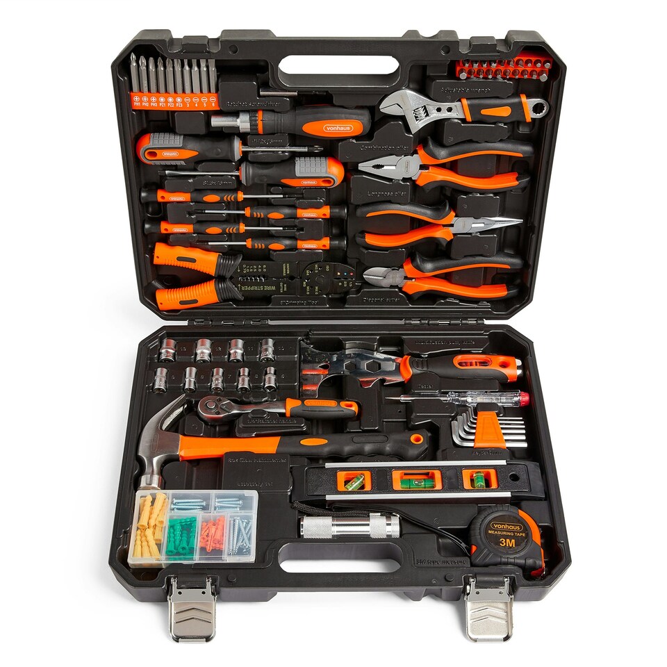 image 1 of VonHaus Ultimate 120 Piece Home Tool Kit with Carry Case