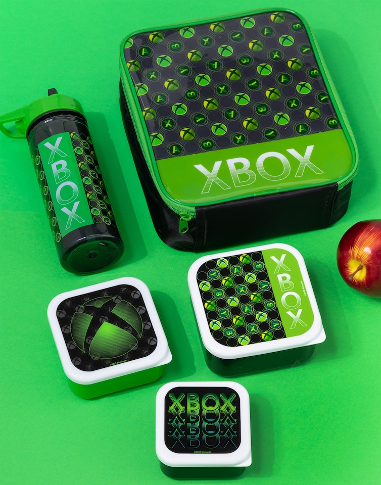 image 1 of Xbox Lunch Bag for Kids Game Console Controller Logo School Dinner Bag, BPA Free Water Bottle Snack Pots Drink Food Containers