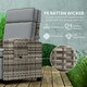image 4 of Outsunny Rattan Garden Recliner Sun Lounger w/ Flip Table 
