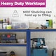 image 4 of XL 5 Tier Large Steel Shelf Shelving Blue Blue