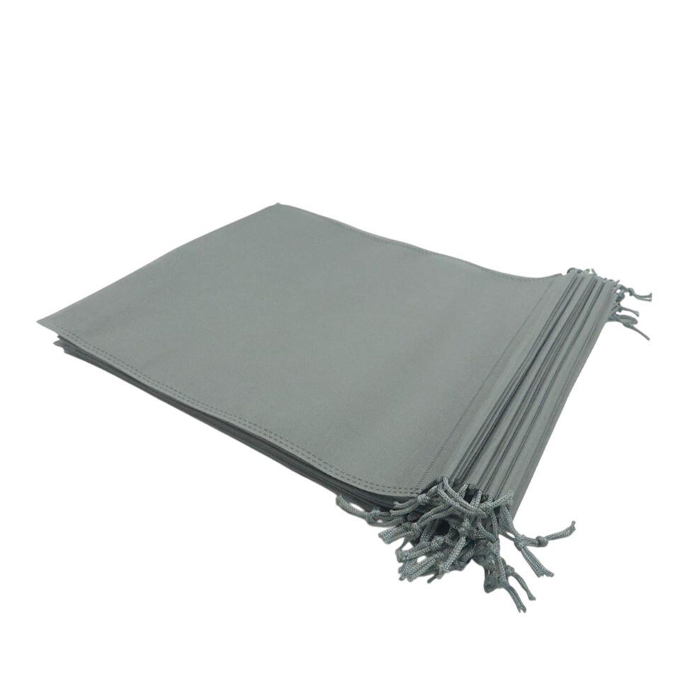 image 1 of Pack of 25 Grey Coloured 32x22cm Non-Woven Drawstring Bags | Grey