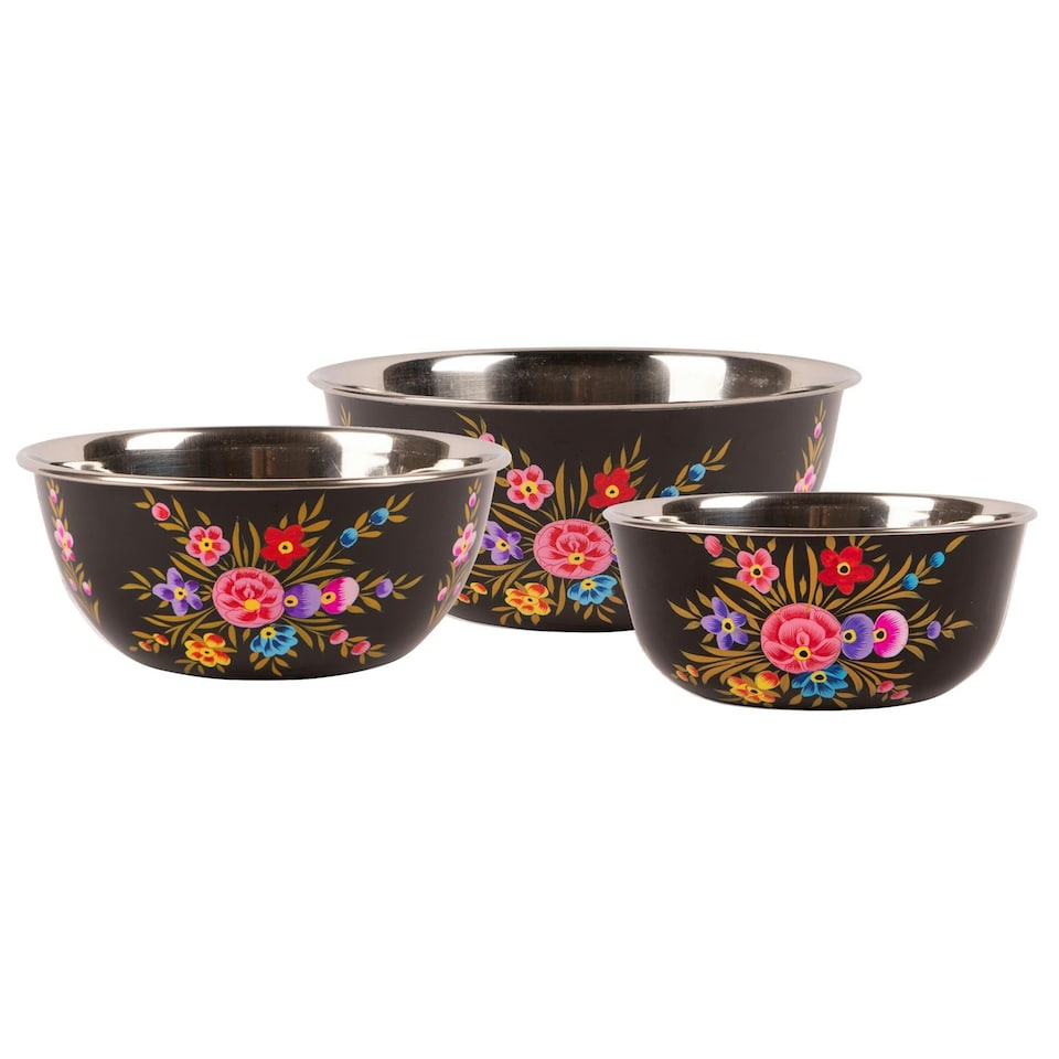 image 1 of BillyCan 3pc Picnic Bowl Set - Carbon Pansy