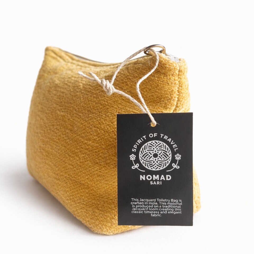 image 1 of Serenityy Nomad Sari Toiletry Bag - Marigold Loom