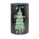 image 6 of Personalised Christmas Tree Smoked Glass LED Candle White