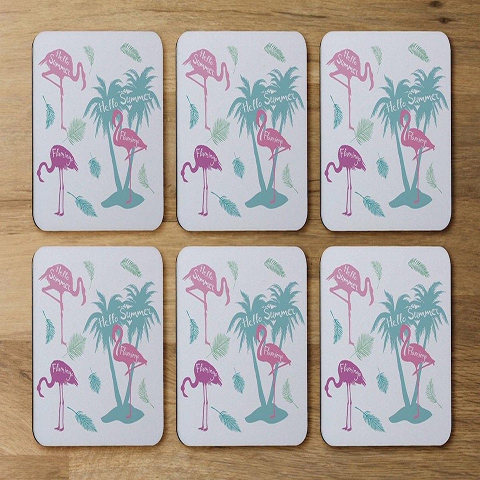 image 1 of Palm & Flamingo (Coaster)