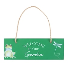 Something Different Welcome To Our Garden Hanging Sign - Green - One Size