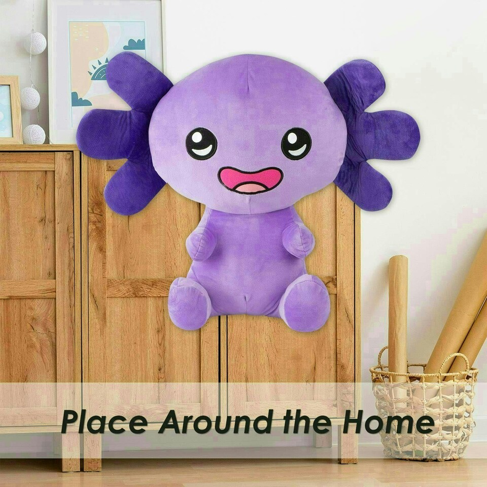 image 1 of Axolotl Soft Toy Cute Plushie Huggable Cuddly Stuffed Toy 50cm Purple