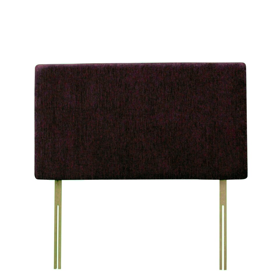 Valencia Aubergine Chenille Headboard King Size N/A