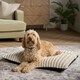 image 8 of OHS Ribbed Fleece Rectangular Soft Warm Cosy Plump Plush Pet Dog Cat Cushion Bed, 80x60cm Pink | Bright Pink | L