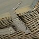image 5 of Antique Wash Empty Picnic Basket with Pinewood Lid Brown | XL