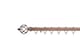 image 2 of Lister Cartwright 28mm Antique Copper Extendable Metal Curtain Pole Set Rings with Cage Finial (120 - 210 cm)