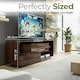 image 9 of Centurion Supports Gallus Premium Walnut with 2-Walnut Drawers and 3-Shelves 32"-55" LED/OLED/LCD TV Cabinet | Brown | 1