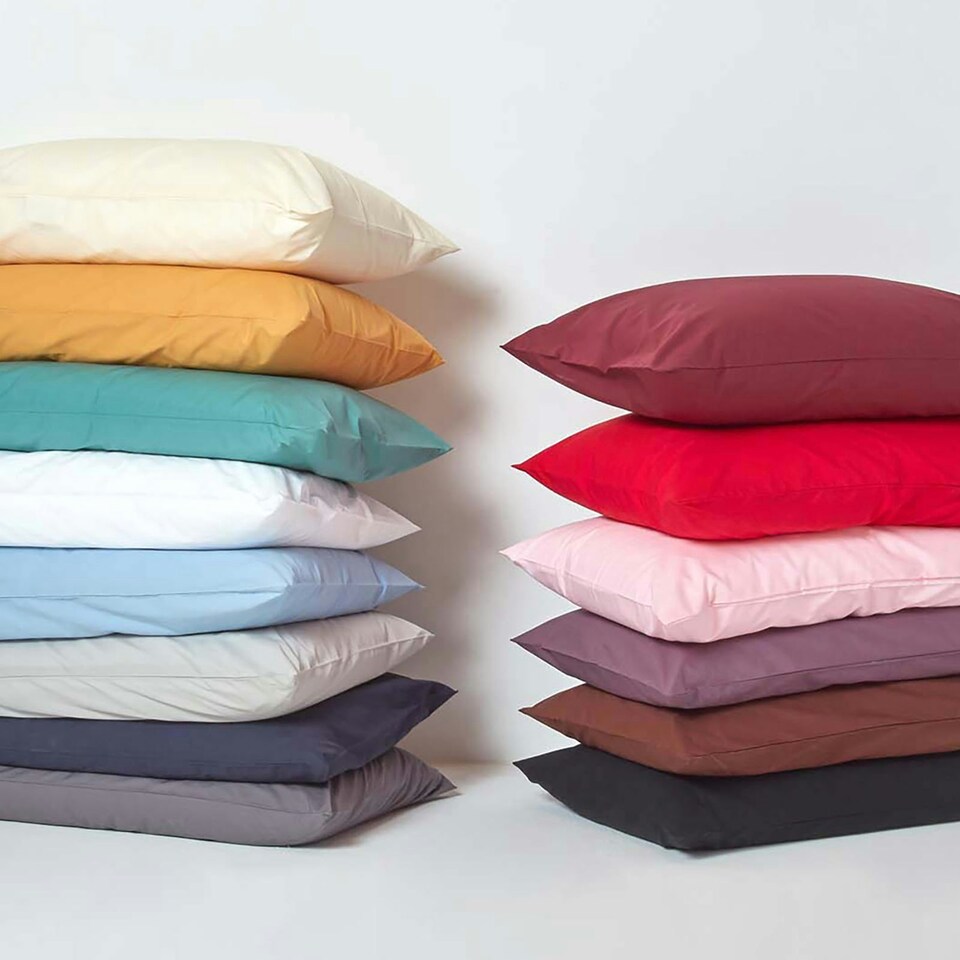 image 1 of Homescapes Dark Grey European Size Pillowcase Egyptian Cotton 200 TC - 60 x 60 cm Grey