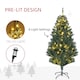 image 4 of HOMCOM 5ft Pre Lit Artificial Christmas Tree Holiday Decor with 100 Warm White LED Lights and 472 Tips, Banner, Ball, Tag, Tree Decoration, Auto Open