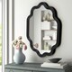 image 5 of Living and Home Contemporary Style Metal Decorative Wall Mounted Mirror - 80.5*60.5cm Black