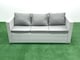 image 4 of Fimous Rattan Garden Outdoor Furniture Set 10 Seater Garden Sofa Rectangulr Dining Table Set with Big Footstool Light Grey Mixed