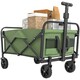 image 1 of Outsunny 62L Festival Trolley, 120kg Heavy Duty Folding Trolley Cart, Green