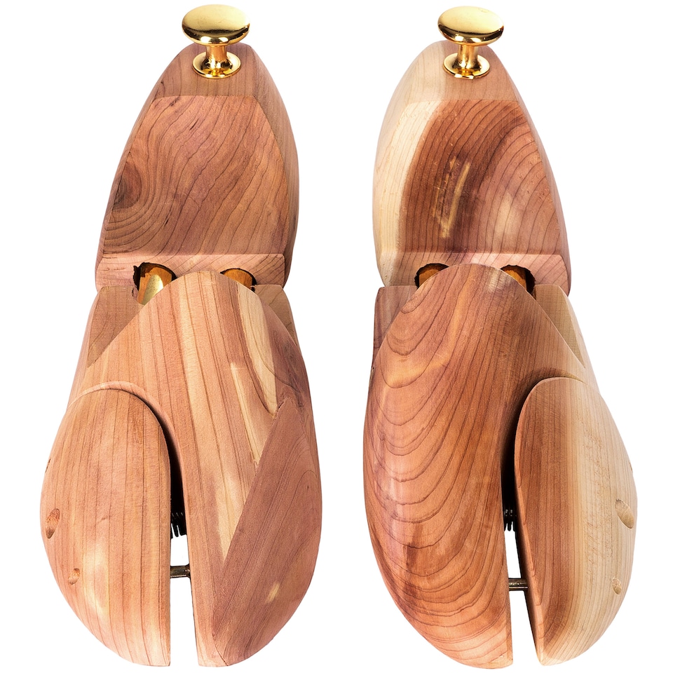 image 1 of Shoe Stretchers - 2 Pairs, cedar wood and brass, absorbs moisture, for women and men | Brown | brown | 39-41 | 2