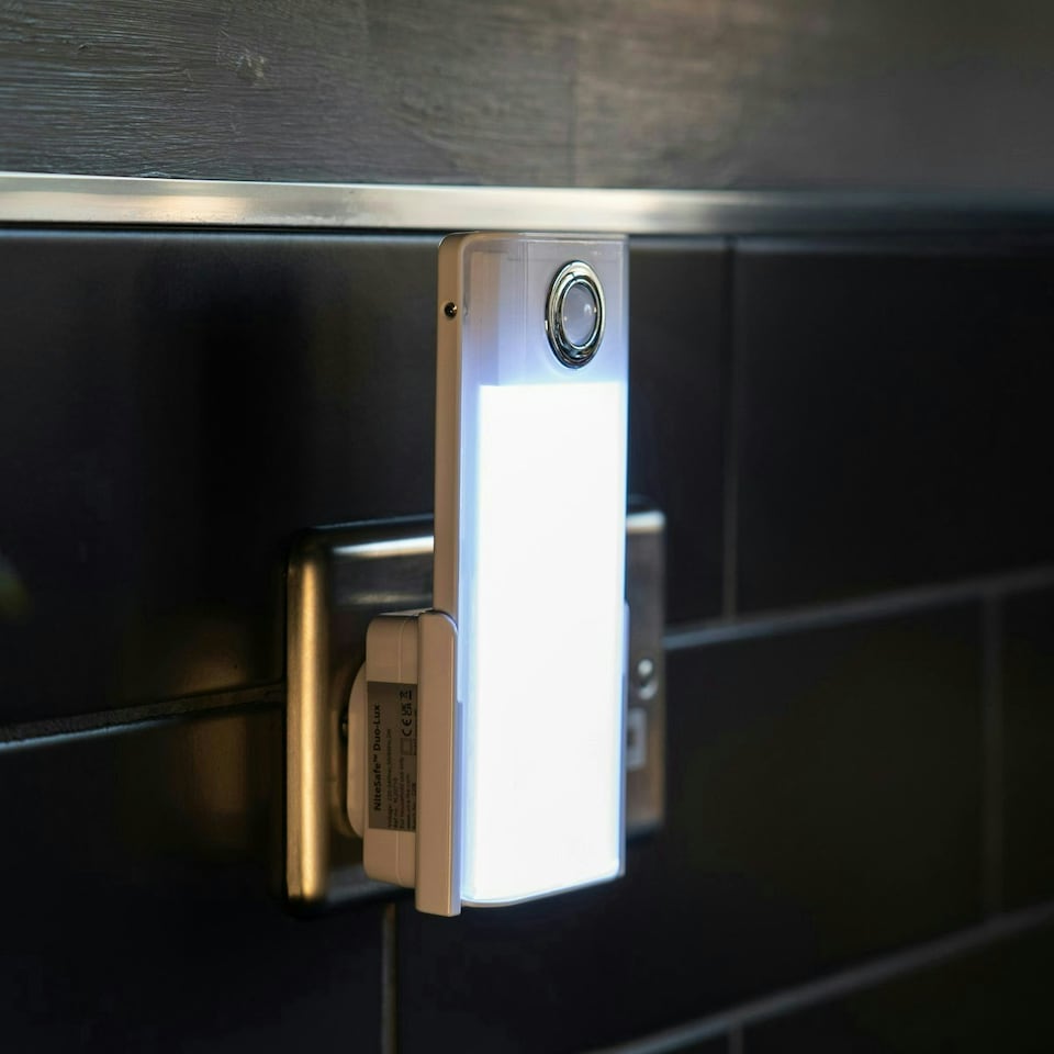 image 1 of Xtralite Duo Lux 3-in-1 Rechargeable LED Torch, Dual Nightlight with Motion Sensor and Dusk-to-Dawn Modes, and Automatic Power Failure Light
