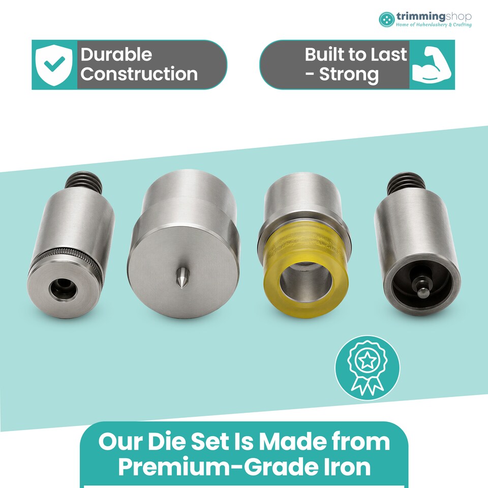 image 1 of 12mm Flat Cap S Spring Press Studs Setting Die Set Tool Kit for Jacket