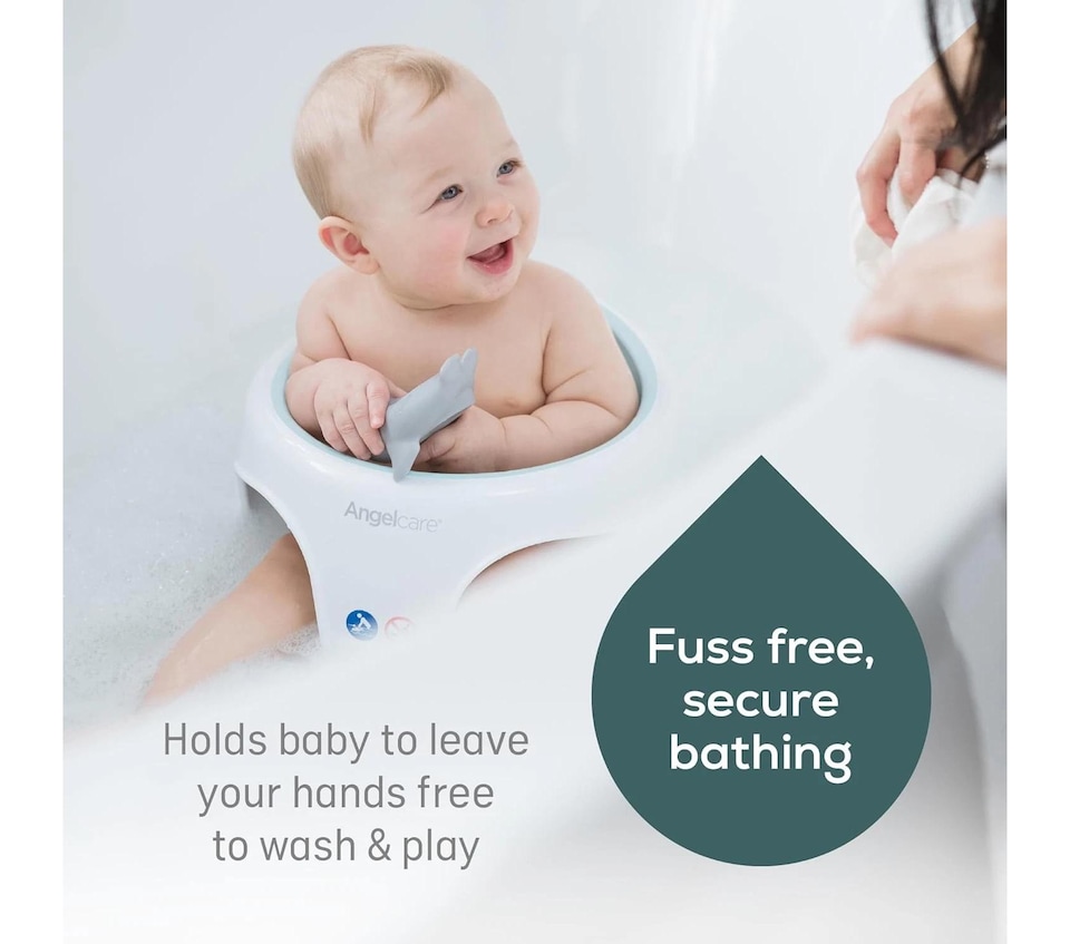 image 1 of Angelcare Baby Bath Seat Soft Touch Aqua Infant Support Safe