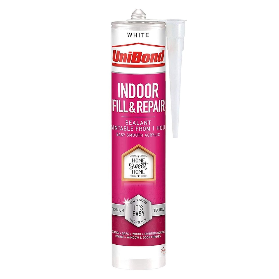 image 1 of UniBond Indoor Fill & Repair Silicon Sealant Cartridge White, 462g