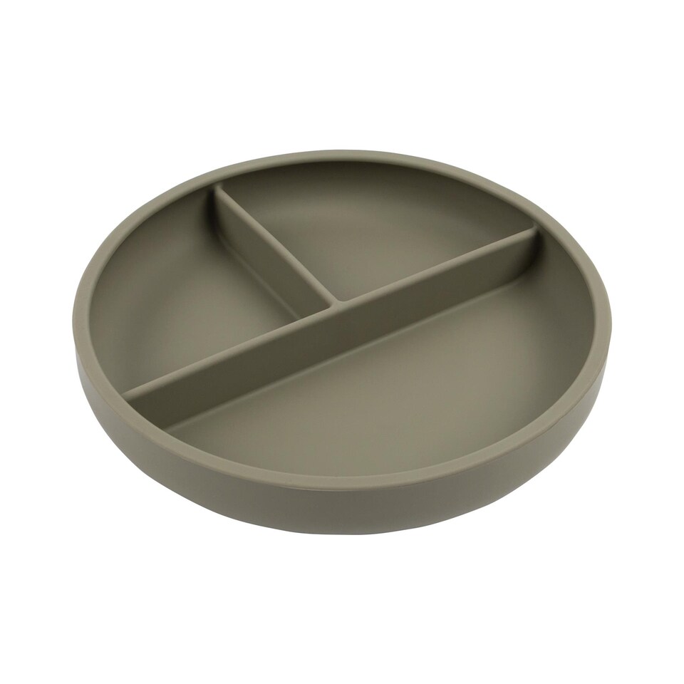 image 1 of Tiny Dining Baby Divided Silicone Suction Plate - Silver Sage | Green | Silver Sage