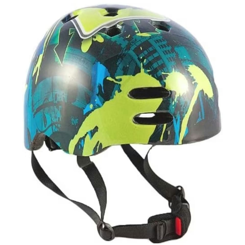 image 1 of Sport Direct "No Bounds" BMX/Skate Bike Helmet Green 55-58cm Blue | M