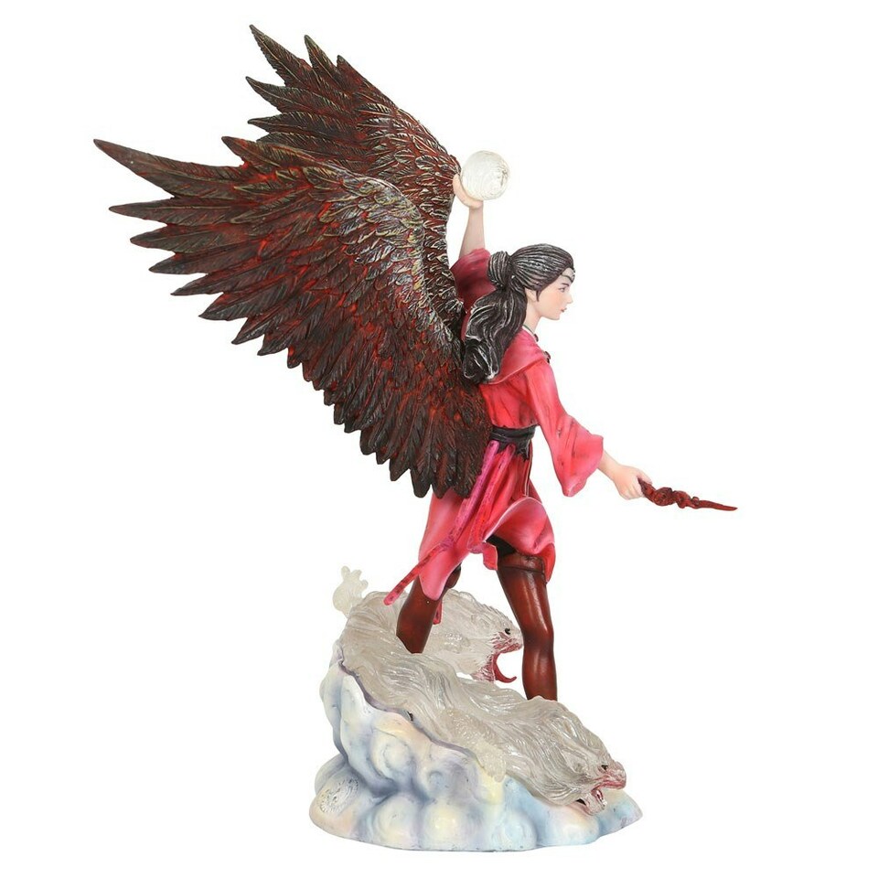 image 1 of Anne Stokes Air Elemental Sorceress Collectable Figurine - Red/Brown/White - One Size