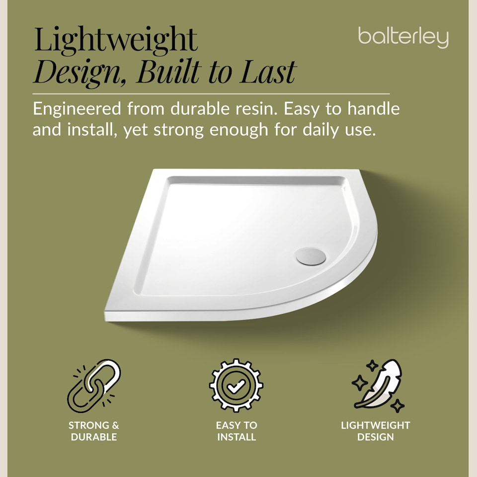 image 1 of Balterley Premium Quadrant Shower Tray | White | White | 1