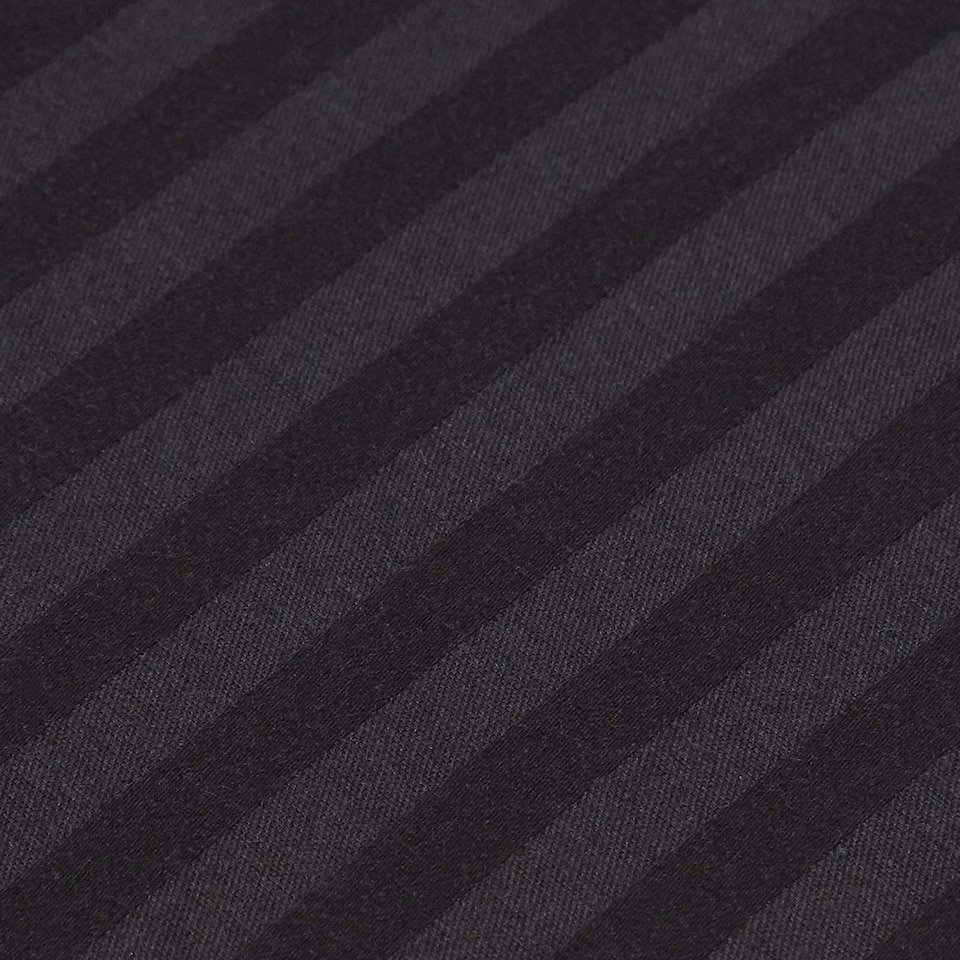 image 1 of Homescapes Black Egyptian Cotton Satin Stripe Flat Sheet 330 TC, Super King | Black | Super King