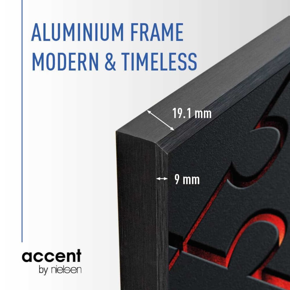 image 1 of Nielsen Puzzle Frame 50 x 70 cm with Shatterproof Glazing - Black - 50cm x 70cm